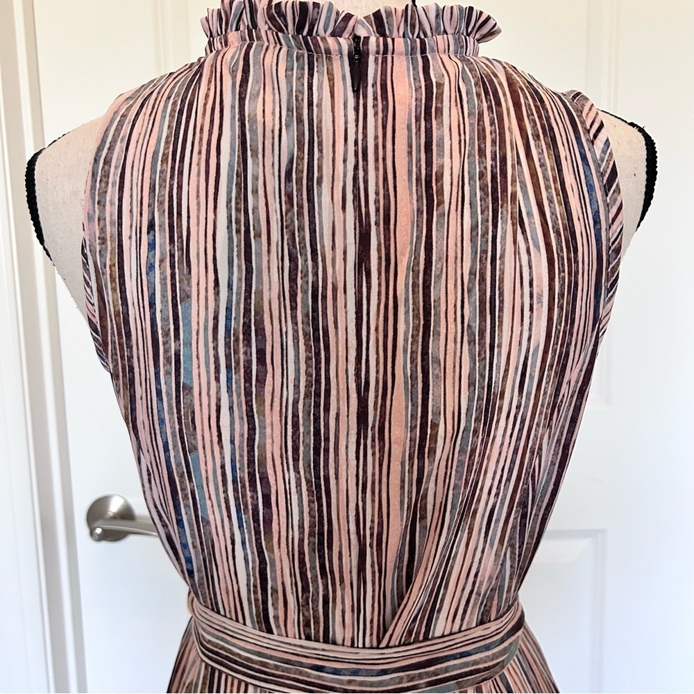 Bella D. Boho Pink and Black Soft Striped Sleeveless Maxi Dress EU SZ 42 - Picture 4 of 7
